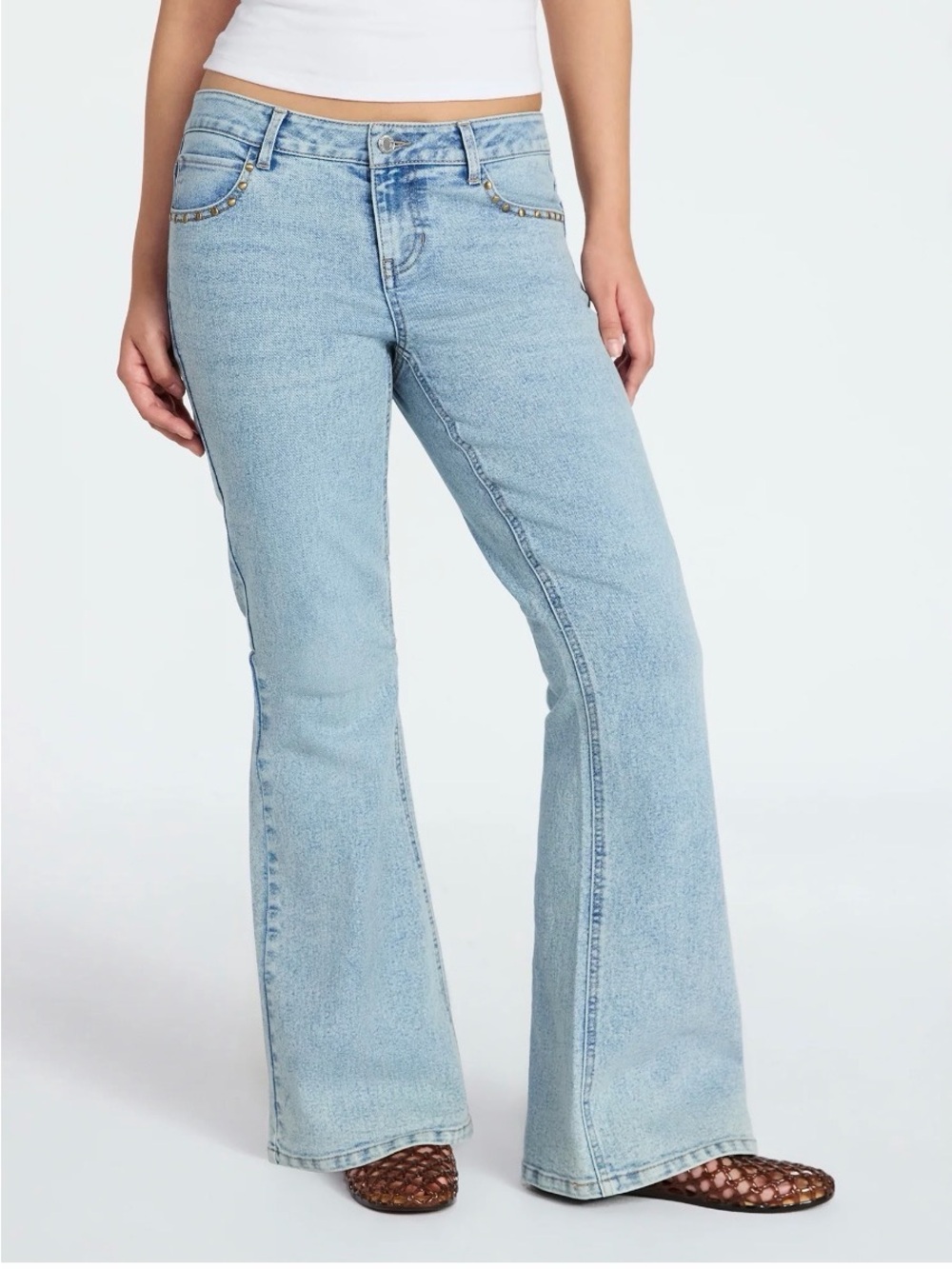 No Boundaries Light Blue Flare Jeans